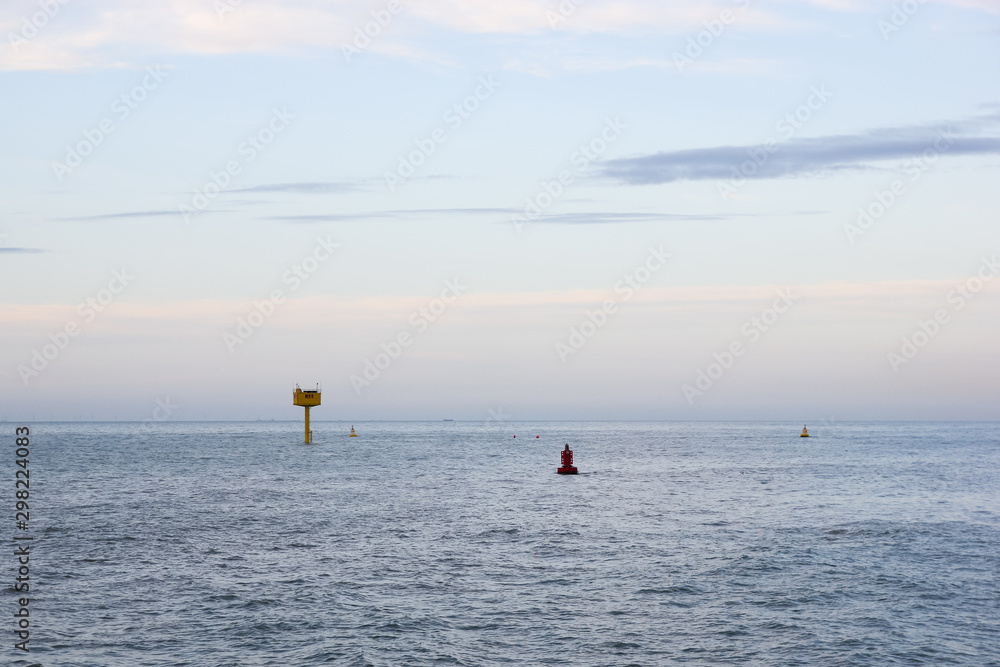 North sea buoy near Ostende port
