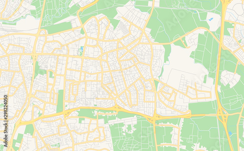 Printable street map of Petah Tikva  Israel