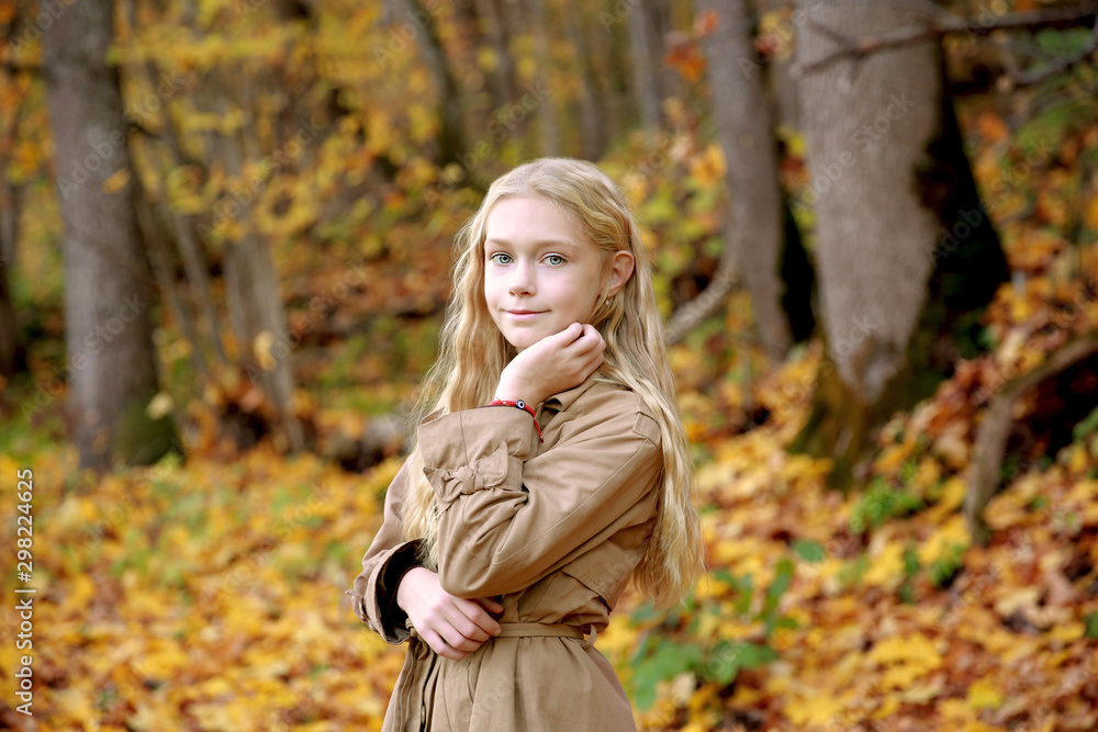 Young Girl in autumn park Young Girl in autumn park