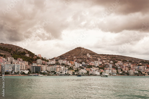 Landscape City with sea