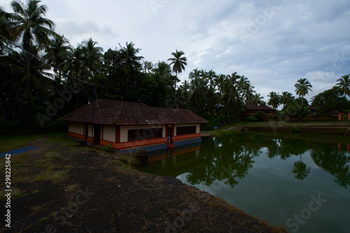 Ananthapura Lake Temple in Kerala, India. This Hindu Temple is located on a small lake. © Mark&Toby Image Co.