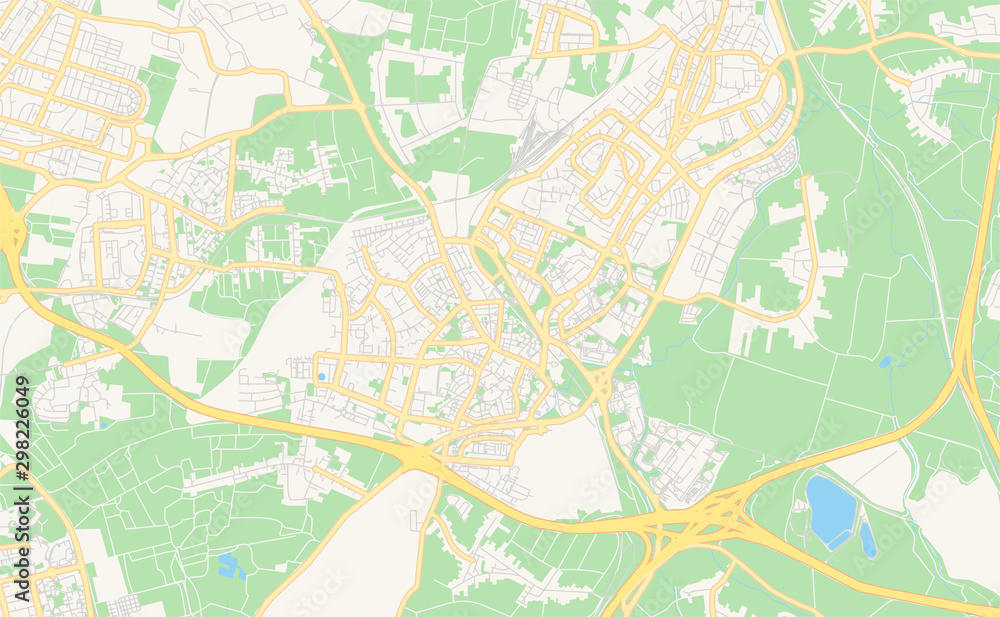 Printable street map of Ramla, Israel