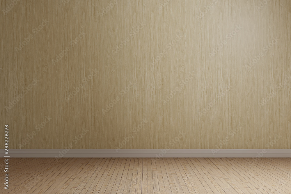 empty room with wooden floor and wall, 3d rendering empty room with wooden floor and wall, 3d rendering