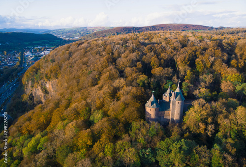 castle coch hunting lodge in cardiff, south wales photo