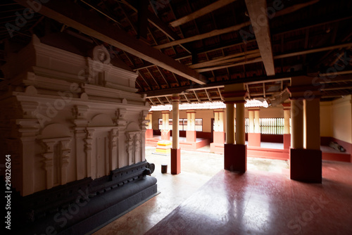 Ananthapura Lake Temple in Kerala, India. This Hindu Temple is located on a small lake.