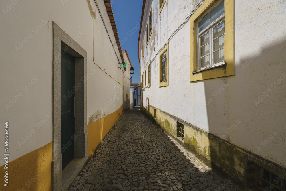 Street View in the City Evora in Portugal
