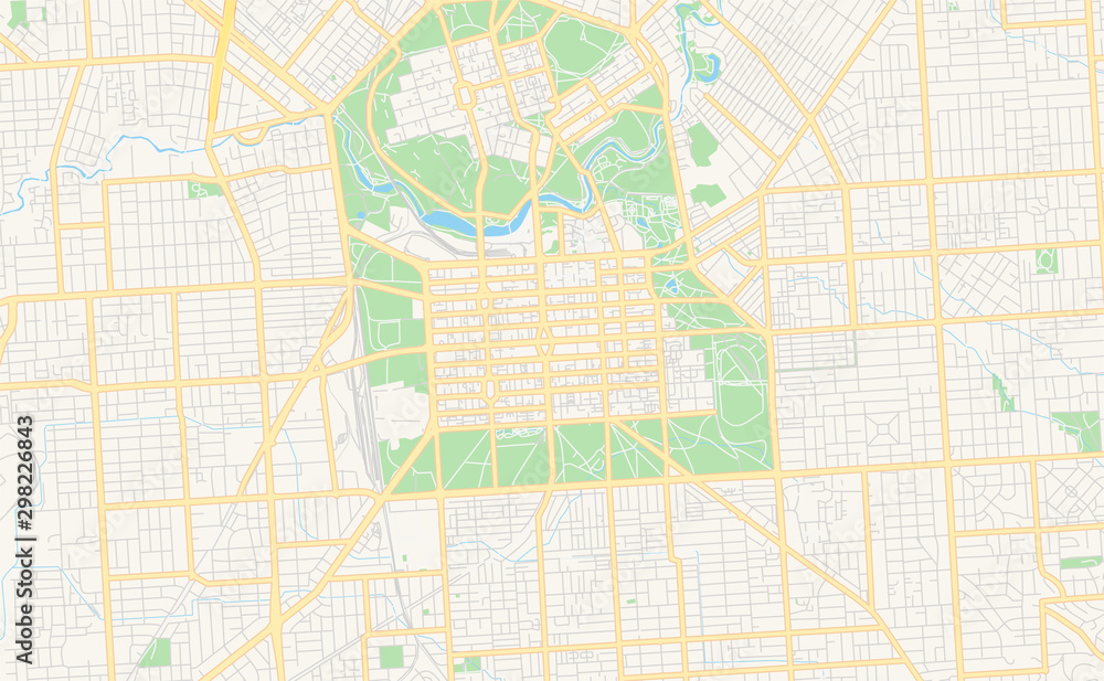 Printable street map of Adelaide, Australia