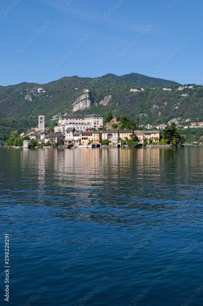 San Giulio Island, Lake Orta, Piedmont, Italy