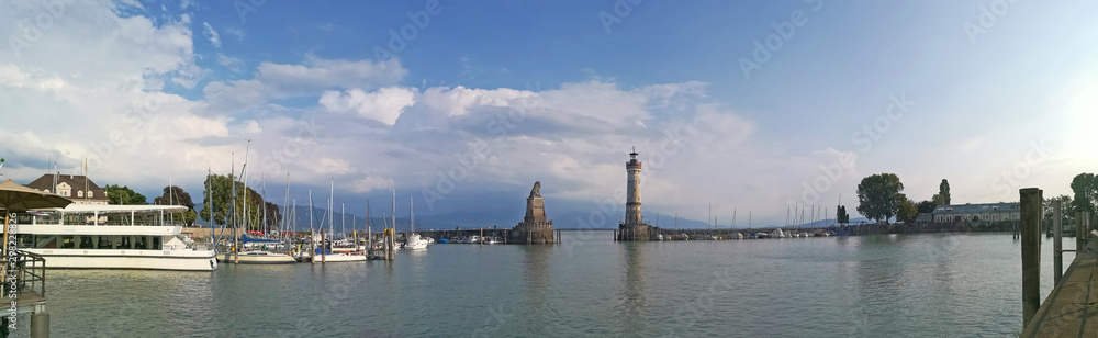 Hafenpanorama von Lindau am Bodensee