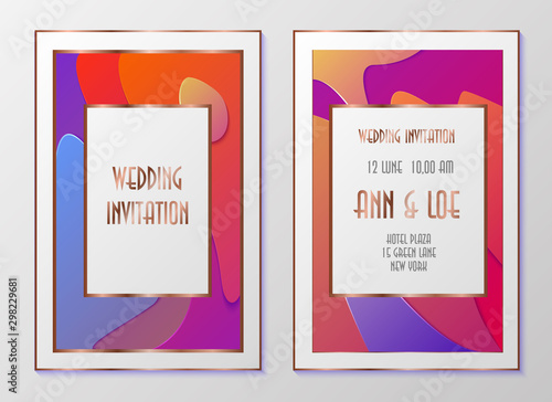 Design templates for flyers, booklets, greeting cards, invitations, packaging and advertising. Vector set packaging templates in art nouveau style for luxury products. Vector illustration eps10.