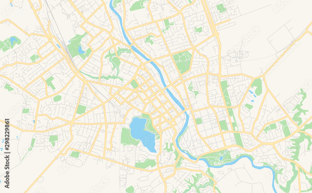 Printable street map of Hamilton, New Zealand