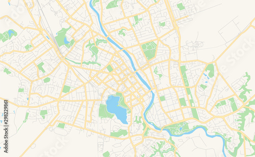 Printable street map of Hamilton, New Zealand