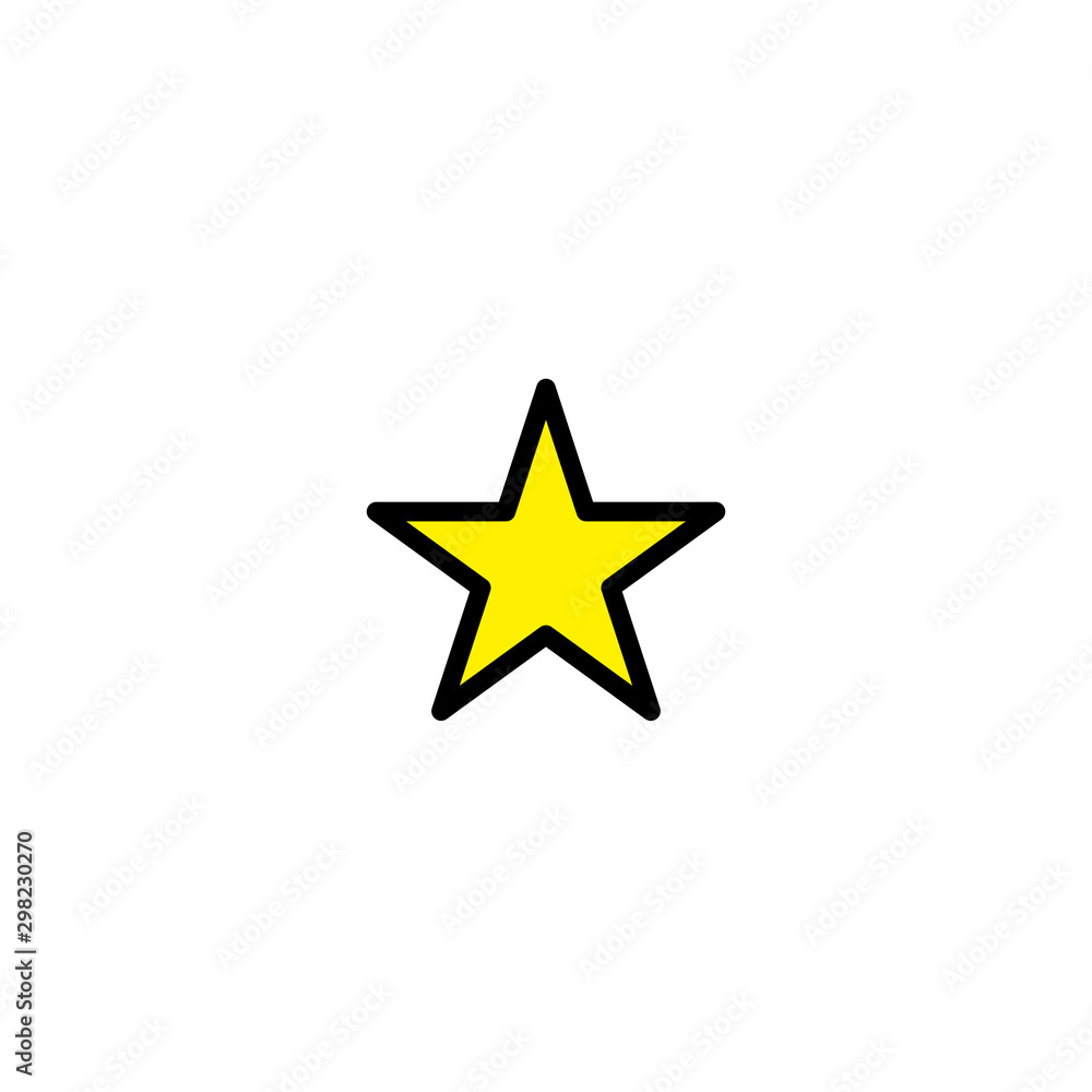 Star Vector Icon. Isolated Favorite Button Line Icon Star Vector Icon. Isolated Favorite Button Line Icon