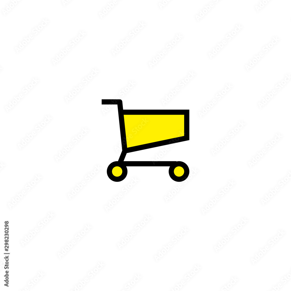 Shopping Cart Vector Icon. Isolated Online Shopping Add To Cart Line Icon Shopping Cart Vector Icon. Isolated Online Shopping Add To Cart Line Icon
