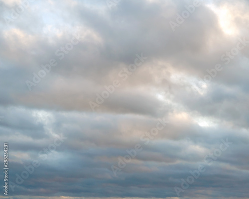 Partial clouds. Sunset