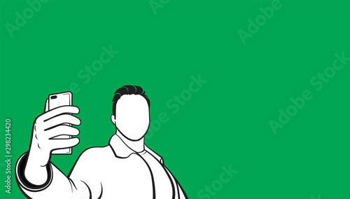 Single Person Taking Self portrait (Selfie)