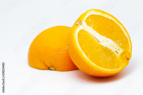 orange on isolated white background