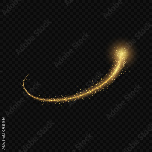 Gold glow light effect stars bursts