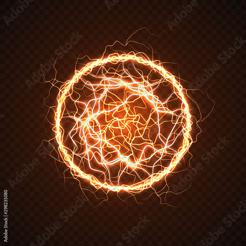 Electric ball with lightning effect