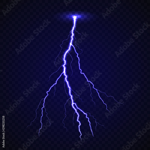 Realistic lightning thunder bold strike