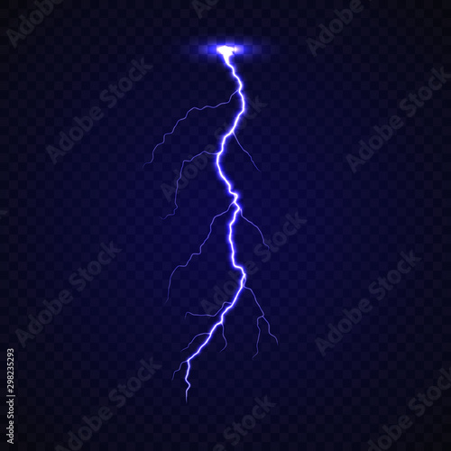 Realistic lightning thunder bold strike