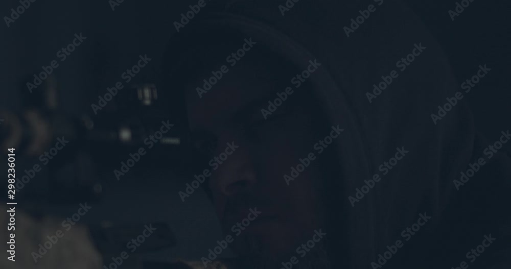CSI Hired assassin getting ready for a shot, killer. CSI Hired assassin getting ready for a shot, killer.