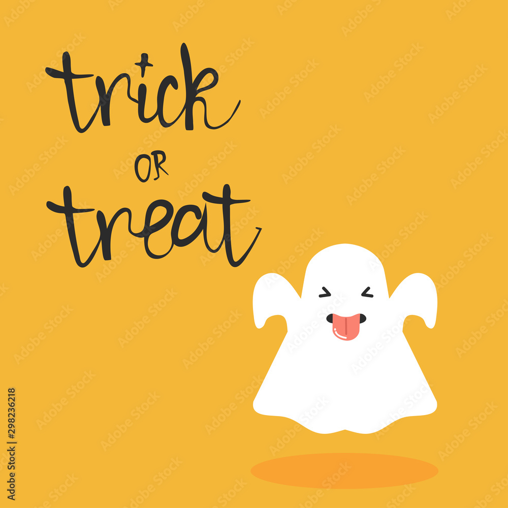 Fototapeta premium halloween little ghost vector character