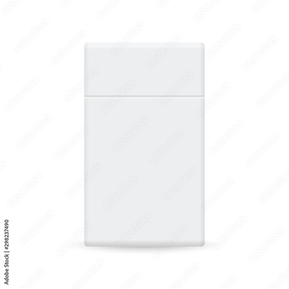 Realistic blank cigarette pack template. Realistic blank cigarette pack template.