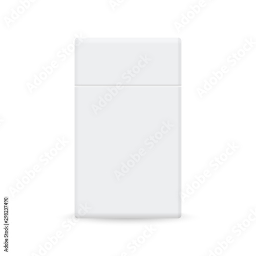 Realistic blank cigarette pack template.