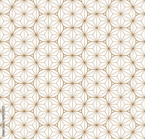 Seamless geometric pattern based on japanese ornament kumiko .