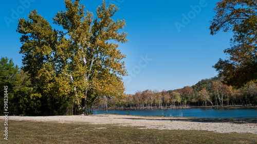Lake in Missouri in autumn photo