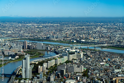 東京スカイツリーから見る街並み 北千住方面