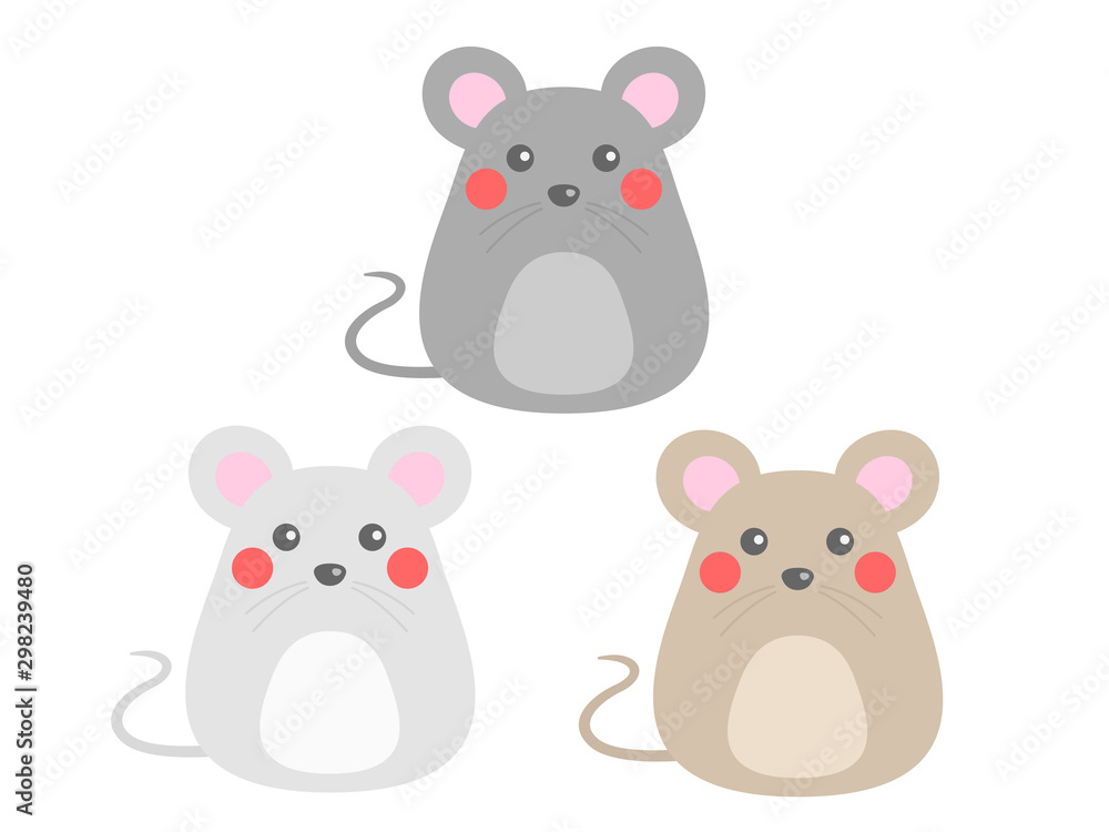 Fototapeta premium ねずみのイラスト