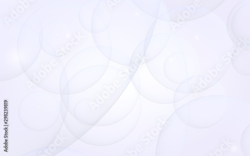 Abstract white background. Backdrop with light transparent bubbles. 3D illustration