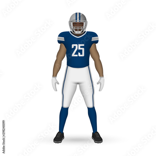 3D realistic American football player
