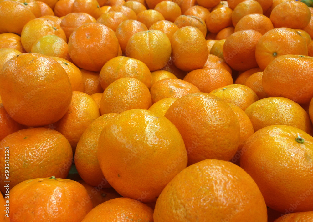 Close-up beautiful fresh Many Mandarin oranges Close-up beautiful fresh Many Mandarin oranges