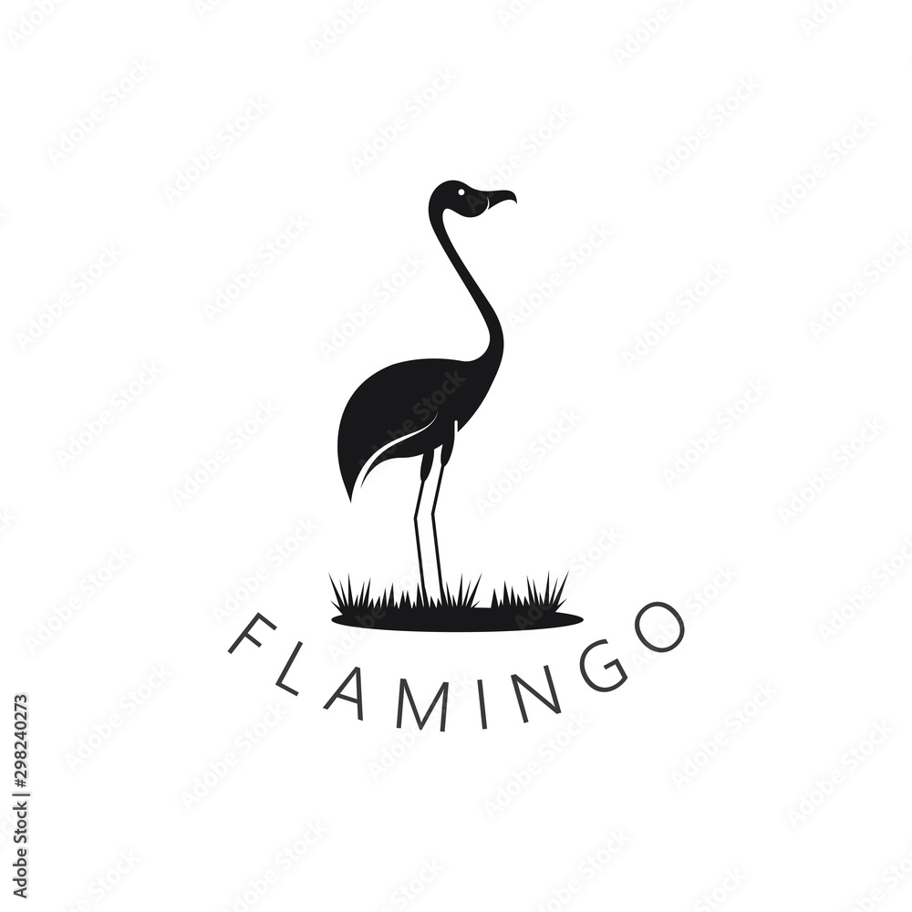 Flamingo bird logo design concept template vector Flamingo bird logo design concept template vector