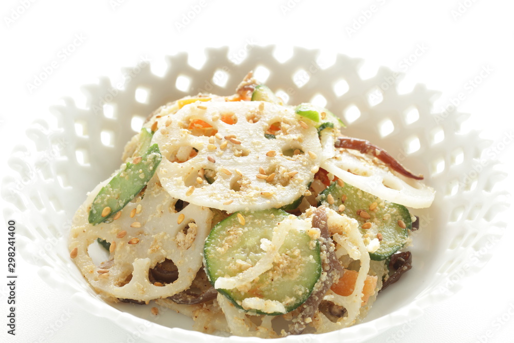 mixed lotus roots and sesame seed mixed mixed lotus roots and sesame seed mixed