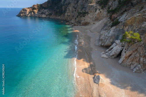Beatiful coastline near Apella beach,Karpathos island,Greece
