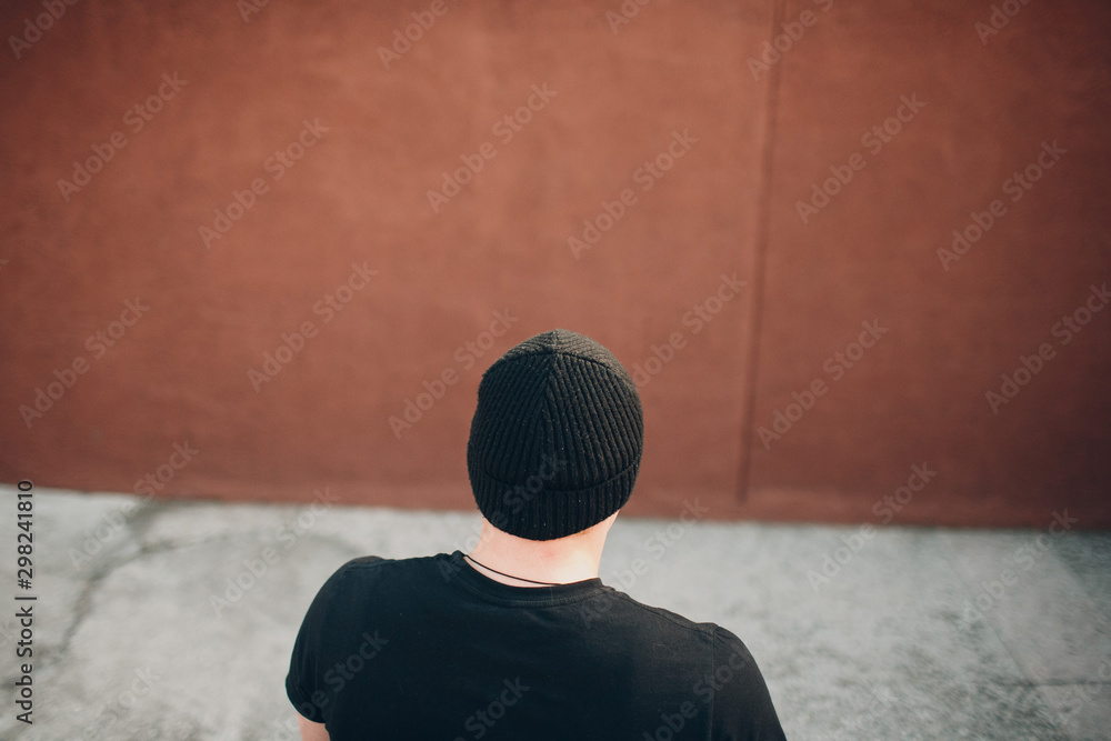 Parkour young man preparing Parkour young man preparing