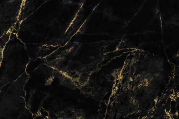 Black and gold marble texture design for cover book or brochure, poster, wallpaper background or realistic business and design artwork.