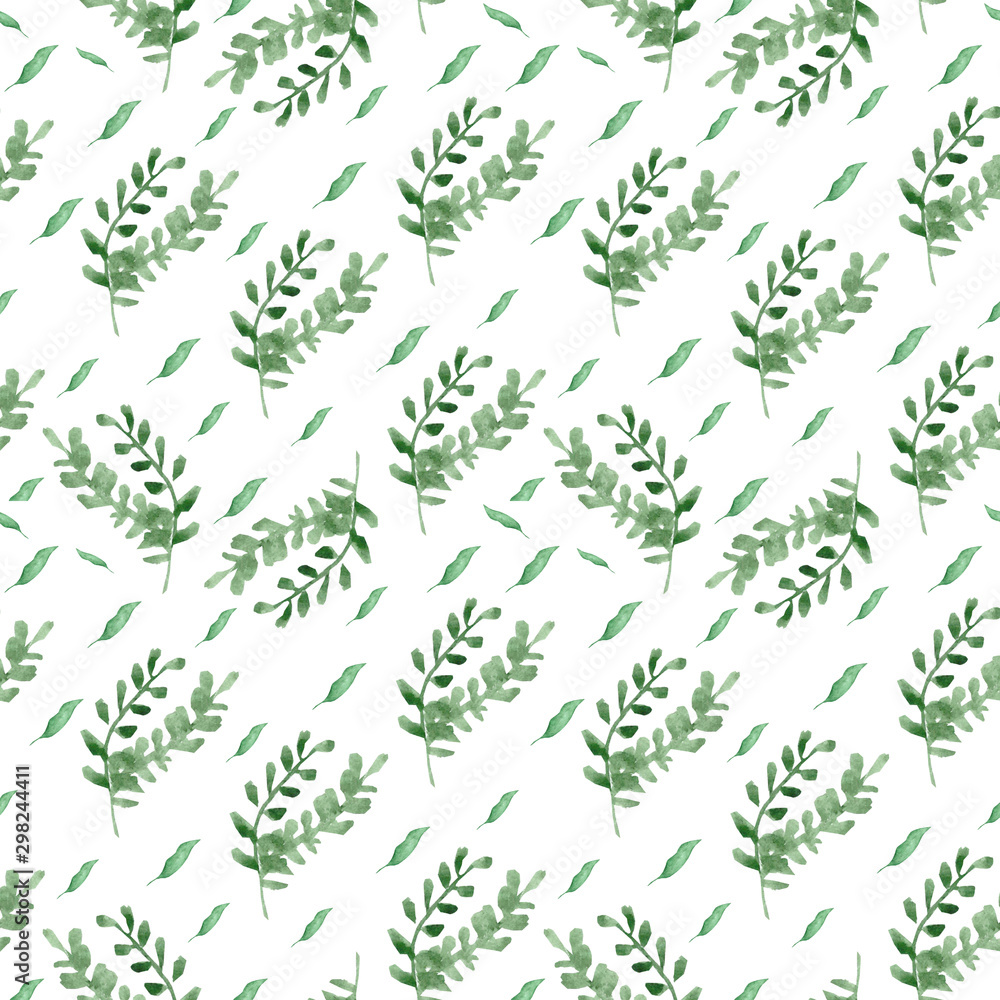 Fototapeta premium Watercolor plants.Used for wedding and greeting cards,posters,wallpapers,print,postcards and paper.
