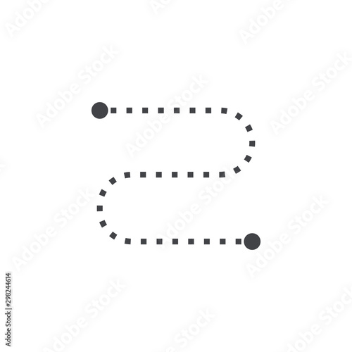 Path icon. Way, road, route, track symbol. Flat design.