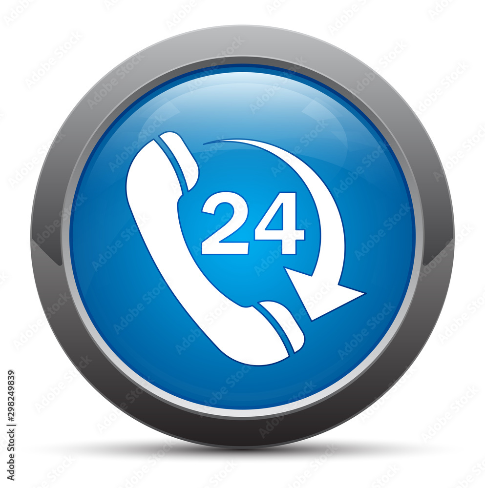 24 hours open phone rotate arrow icon premium blue round button vector illustration 24 hours open phone rotate arrow icon premium blue round button vector illustration