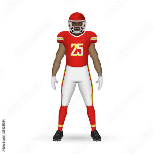 3D realistic American football player