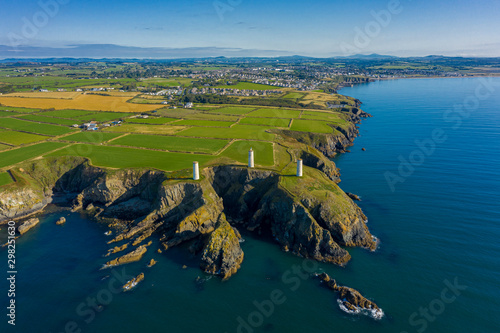 Fényképezés Aerial view, The Metal Man is a 3-metre tall cast-metal figure of a sailor pointing seawards