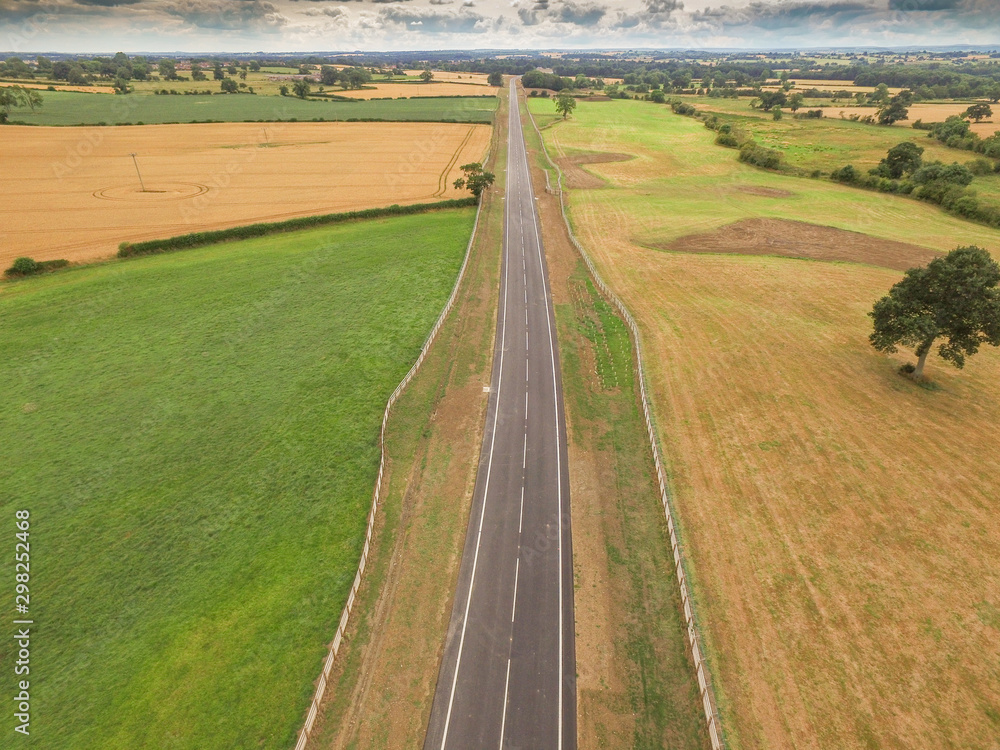 Aerial View Road and Bridge