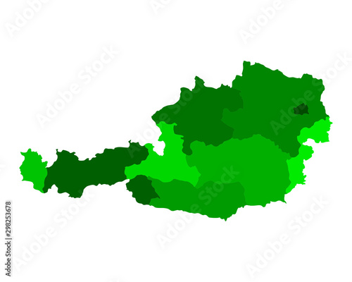 Karte von Österreich