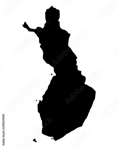 Karte von Finnland