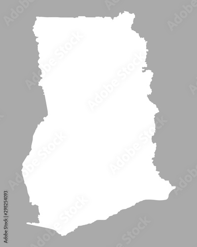 Karte von Ghana